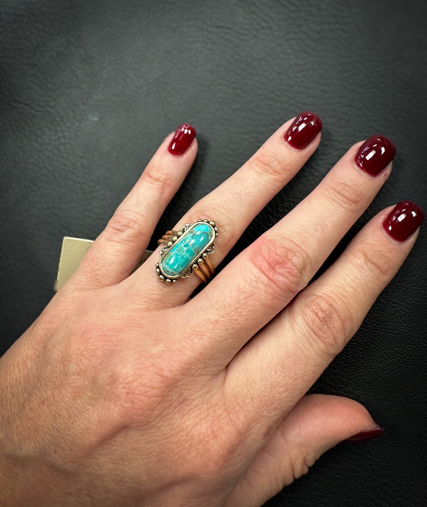 Plateau Turquoise Ring