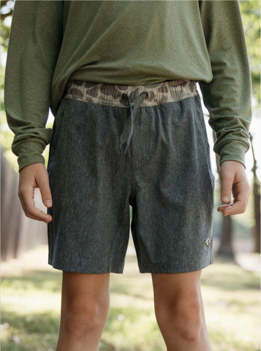 Youth Athletic Short-Grizzly Grey-Deer Camo Liner 153