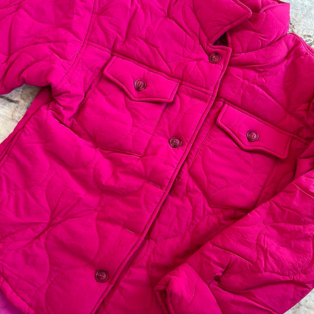 Hot Pink Light Weight Puffer Jacket