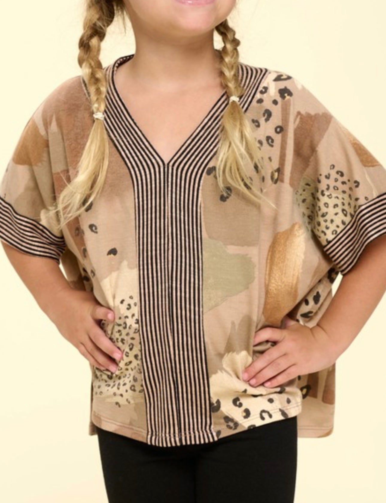 Taupe N Beauty Girls Blouse