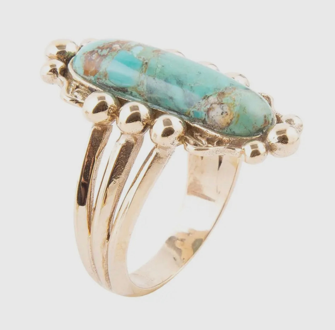 Plateau Turquoise Ring