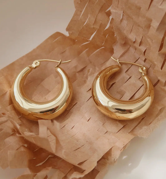 18k Gold Hoop Earrings