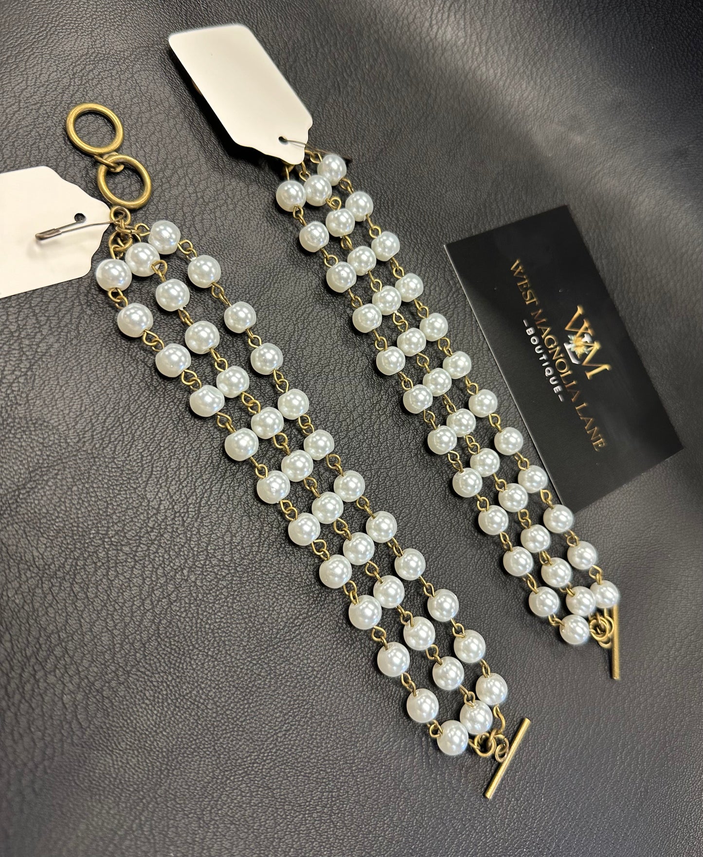 Triple strand Pearl Bracelet