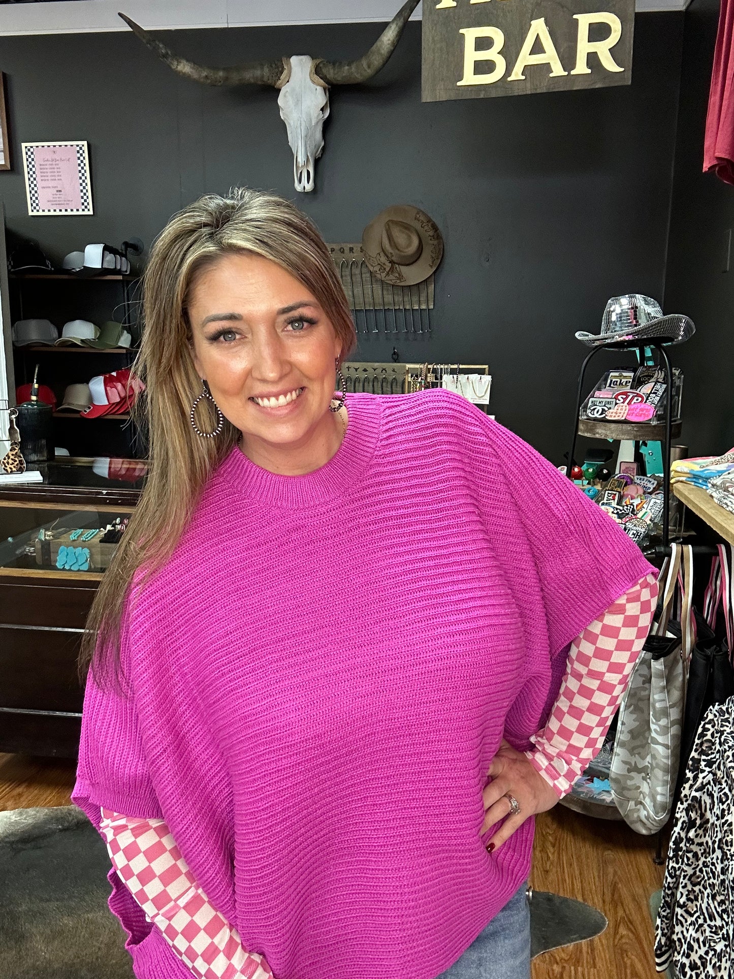 Chels Poncho Pullover Sweater