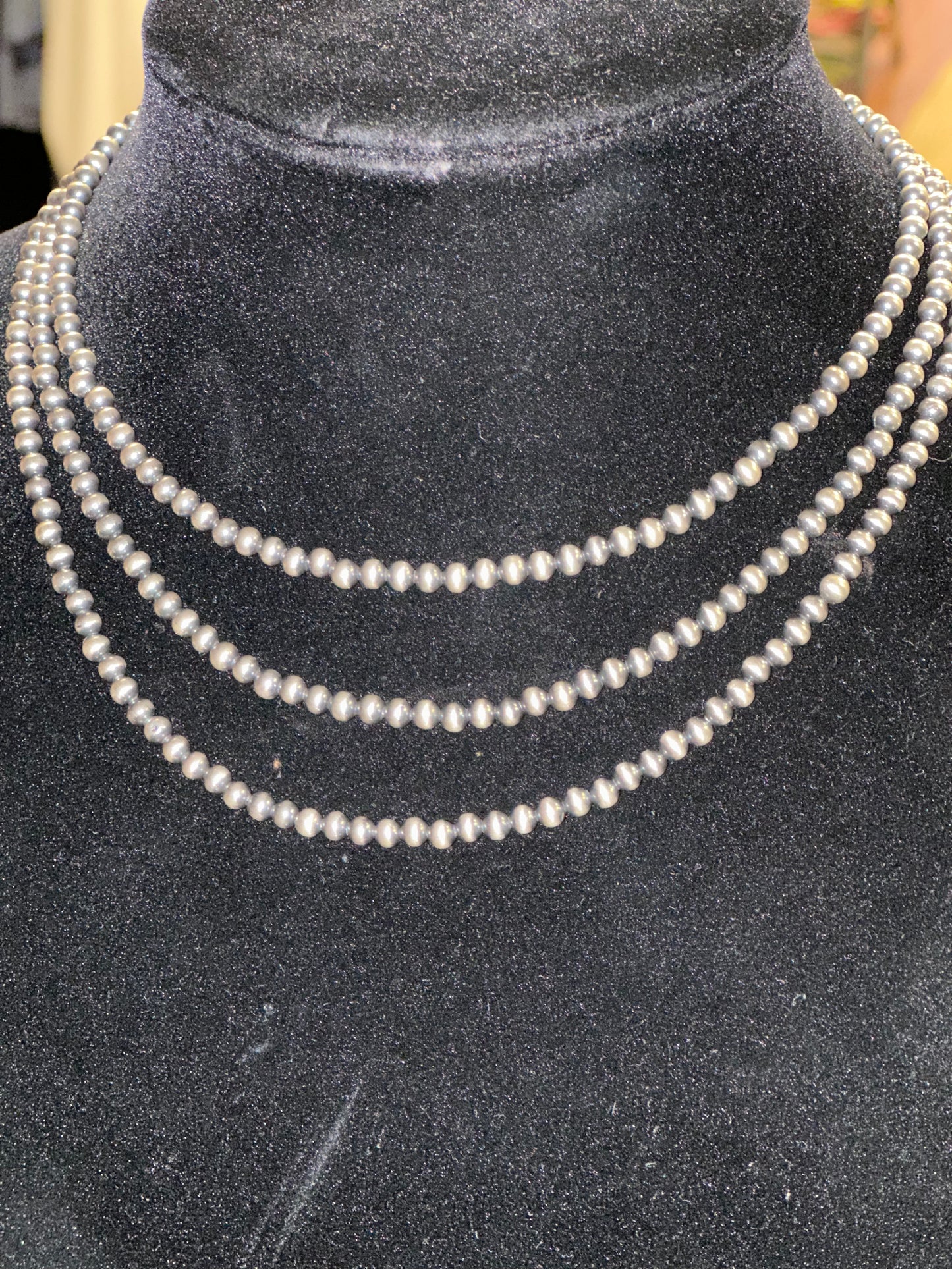 Sterling Silver Navajo Pearls | 14 inch