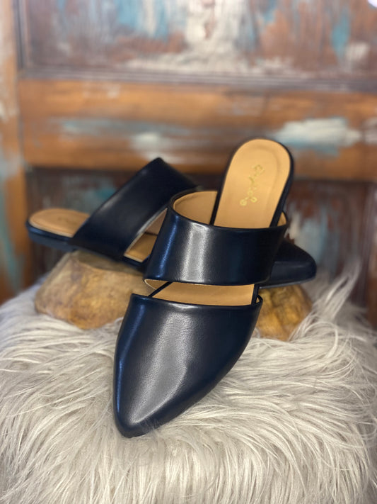 Black Swirl Mules